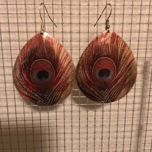 Peacock earrings